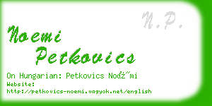 noemi petkovics business card